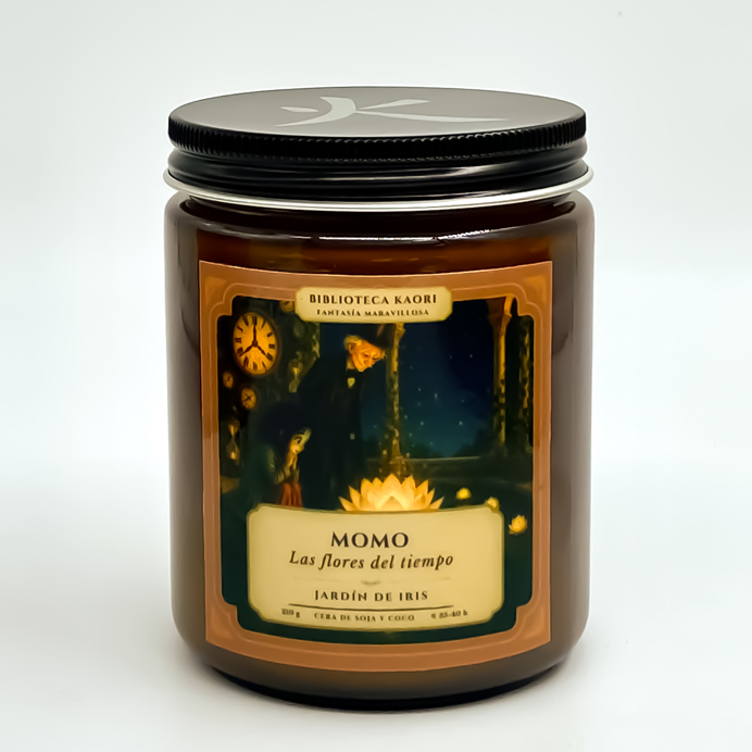 Vela de soja aromática Momo con aroma a Jardín de Iris