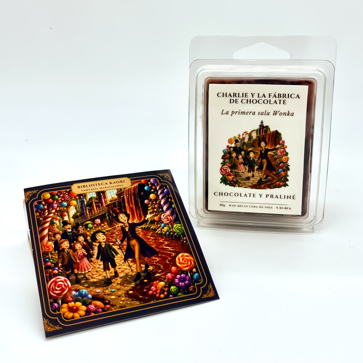 Wax Melts de Charlie y la fábrica de chocolate, con aroma a praliné